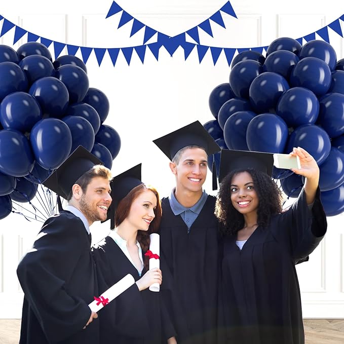 Navy Blue Balloons 12 inch, Navy Latex Balloons 50pcs Party Balloon for Graduation Wedding Birthday Party Decorations