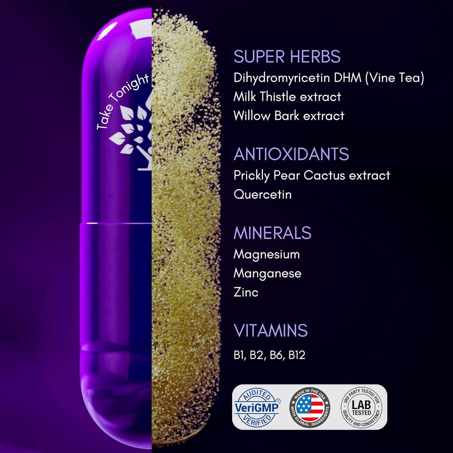 Purple Tree Post-Celebration Wellness | Liver Support, Hydration & Replenisher | Dihydromyricetin DHM, Milk Thistle, Electrolytes, Vitamins | Bachelorette & Bachelor Party Kits, 30 Packets (120 pills)