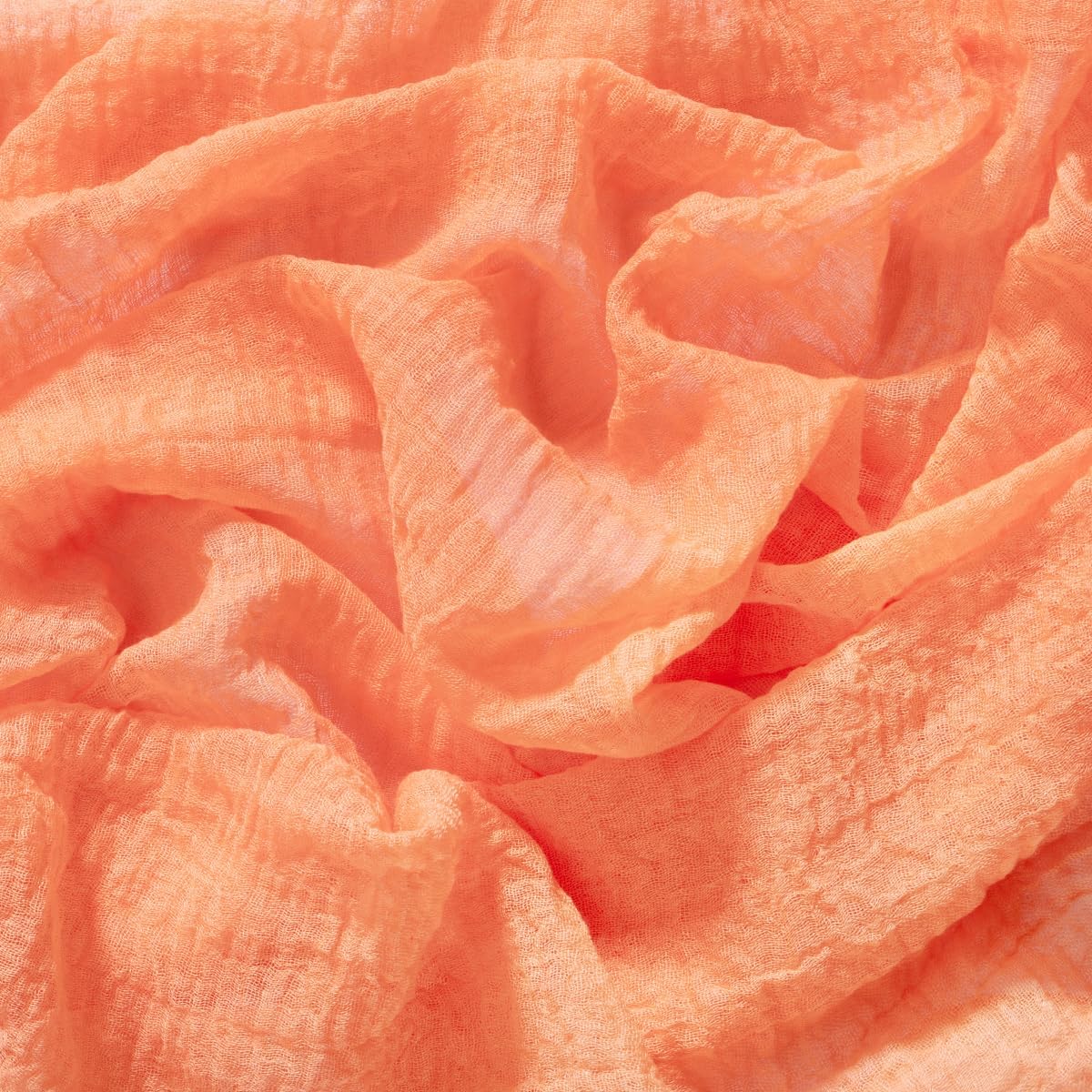 Socomi Peach Orange Fall Thanksgiving Gauze Cheesecloth Table Runner 120 Inch Rustic Boho Cheese Cloth Runner for Wedding Party Baby Bridal Shower Centerpiece Decoration Holiday Home Decorations