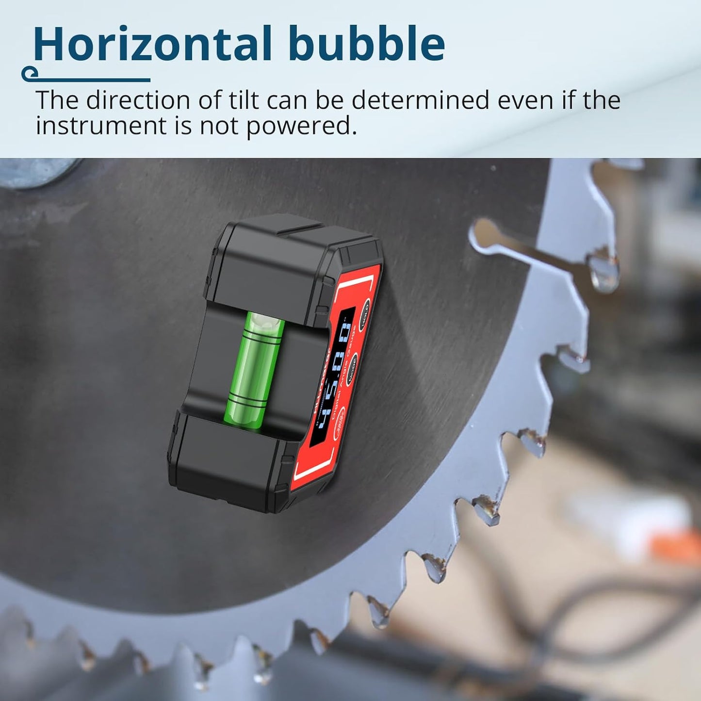 Digital Angle Finder Magnetic ±0.1° Accuracy - Professional Woodworking Table Saw Inclinometer with IP52 Protection & Bubble Level