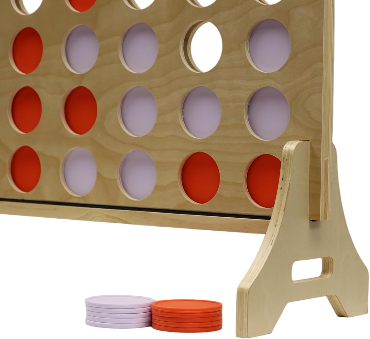 Tailgating Pros Premium Giant Four in a Row with Carrying Case - Jumbo Oversized Outdoor Yard Game - Connect Multiple Pucks in a Row to Win - Many Puck Colors Available!