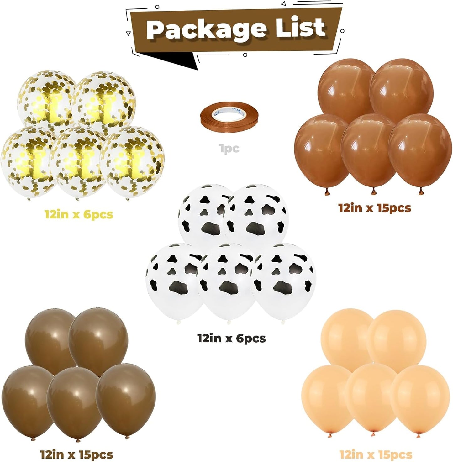 Blush Brown Cow Print Balloons Cowboy Birthday Decorations Western Farm Party 60pcs 12inch Nude Brown Helium Latex Balloons for Arch Tan Coffee Balloon Farmhouse Country Cowgirl Decor