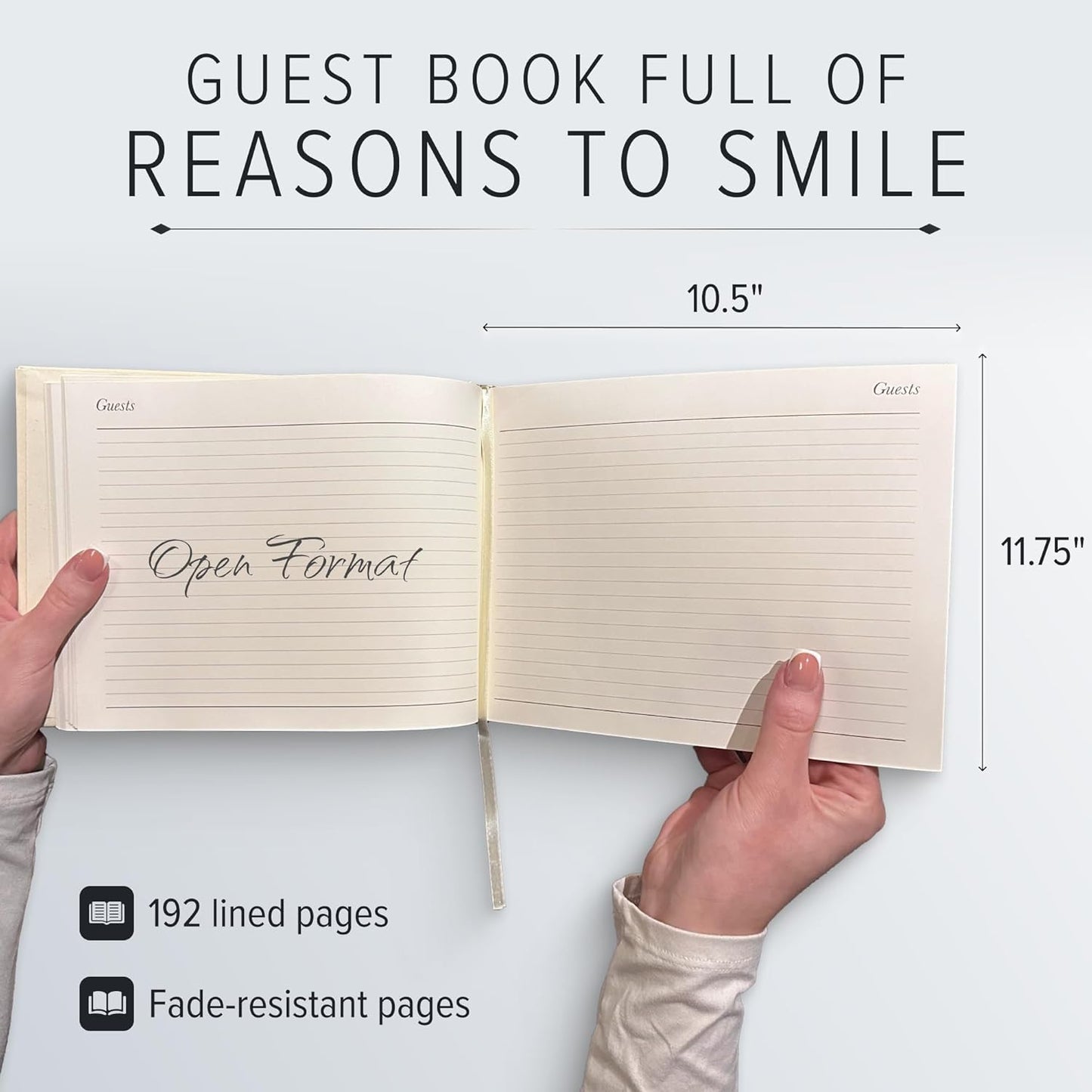 Gallery Leather Guest Book - Great for Wedding, Reception, Baby and Bridal Shower, Birthday Party and Vacation Home - 192 Lined Pages to Sign in, add Polaroid Photo - Hardcover 9x7" - Acadia Green