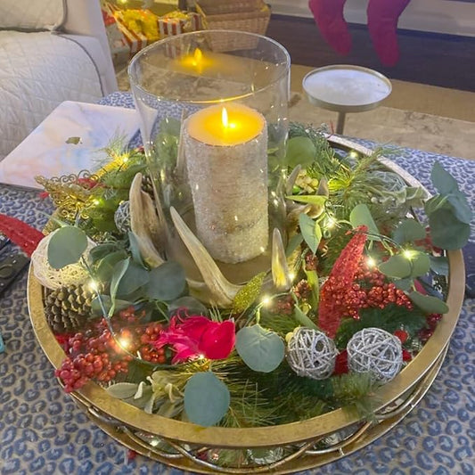 Artificial Eucalyptus Leaves Foliage String Lights 6.6Ft 20 LED Fairy Leaf Lights Warm White Greenery Vines Garland and Table Runner, Battery Operated Wedding Backdrop Wall Decor