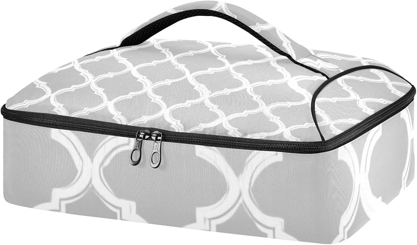 Casserole Carriers for Hot or Cold Food Reusable Casserole Dish Carrier Insulated Thermal Large Capacity Durable Perfect for Party Camping Family Gatherings Yellow Fish