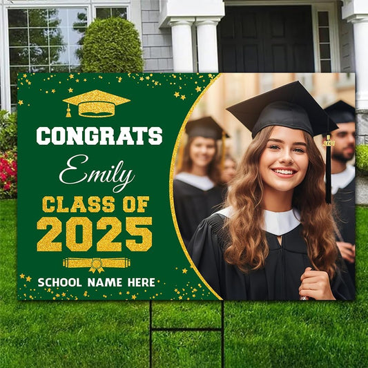 Personalized Graduation Yard Signs, Class of 2025 Sign, Graduation Senior Sign 2025, Graduate Yard Sign, Graduation Decorations Sign, High School Grad, College Graduation Sign #10