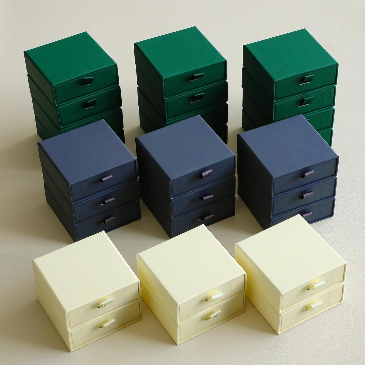 40Pcs Navy Blue Small Jewelry Boxes 3.54×3.54×1.26in Cardboard Jewelry Gift Boxes Jewelry Packaging for Small Business for Necklace Ring Bracelet Earring Display Box