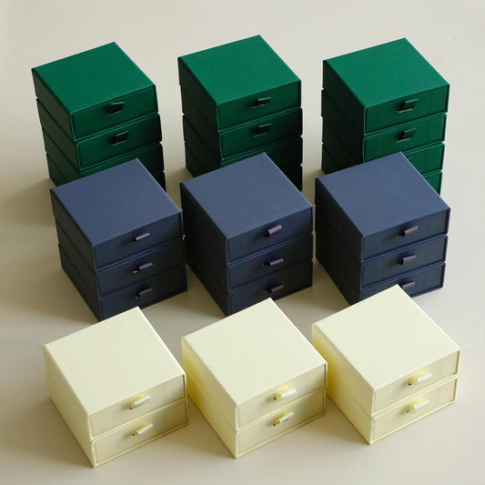 40Pcs Navy Blue Small Jewelry Boxes 3.54×3.54×1.26in Cardboard Jewelry Gift Boxes Jewelry Packaging for Small Business for Necklace Ring Bracelet Earring Display Box