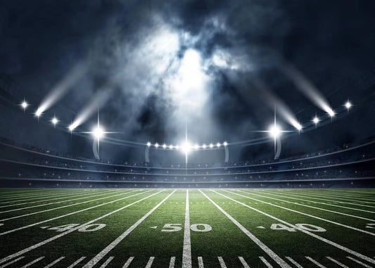 BELECO 15x10ft Fabric Football Field Backdrop - Sports Game Stadium Birthday Party Decorations Photo Booth Shooting Family Studio Props