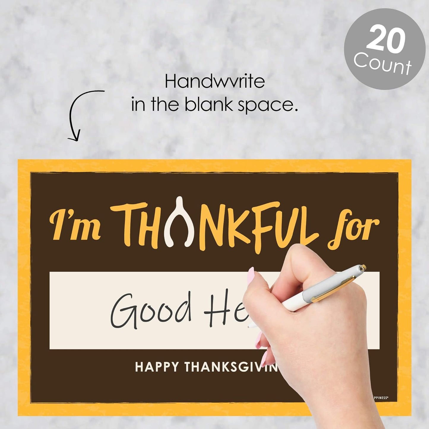 Big Dot of Happiness I'm Thankful for - Thanksgiving Photo Booth Props Kit - 20 Piece