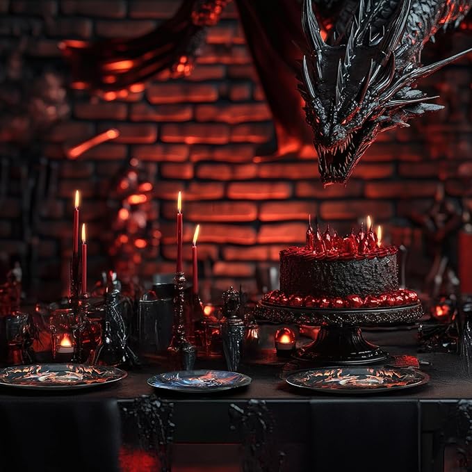 Dragon Party Decorations - Dragon Party Plates and Napkins for Kids Birthday Party, Serves 40 Guests