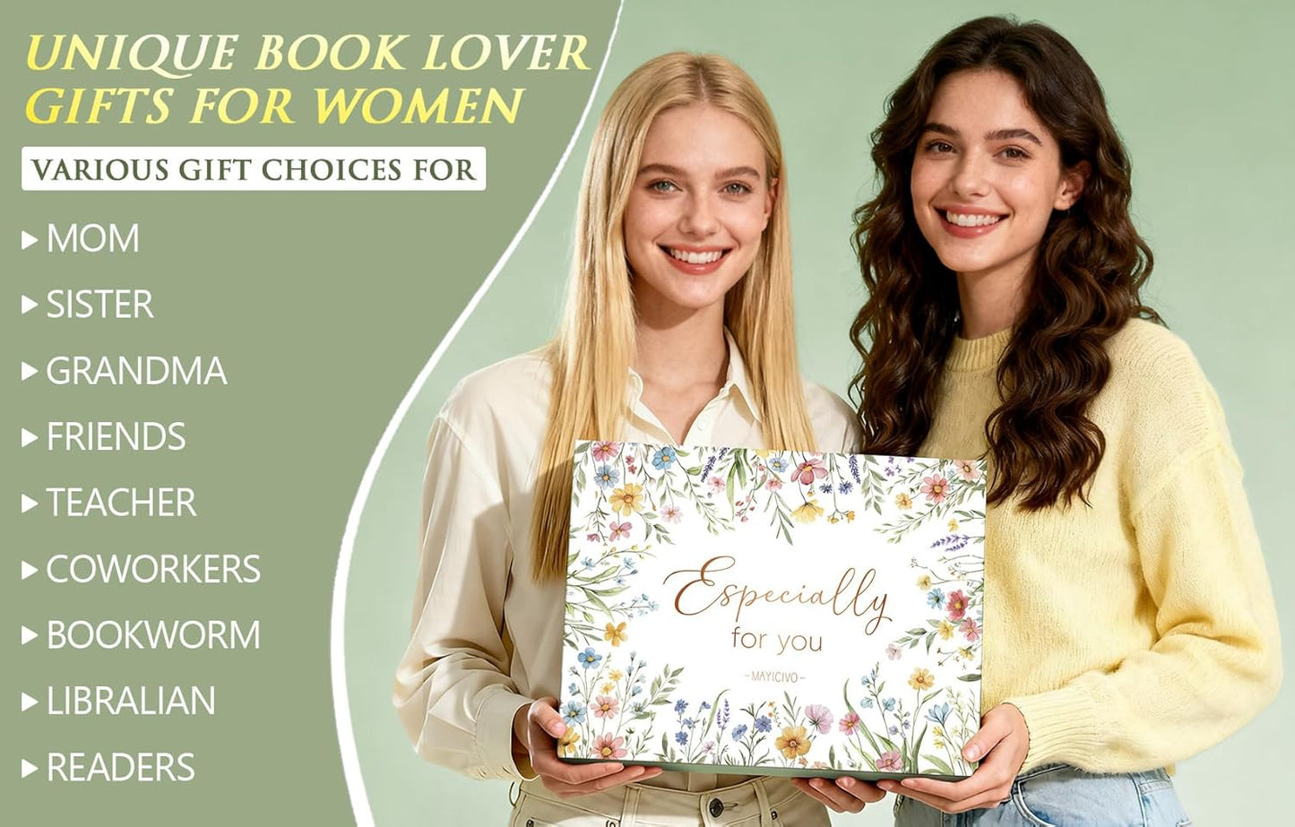 Book Lovers Gifts for Women Bookish Gifts, Book Club Reading Gift for Readers, Books Theme Item Christmas Birthday Gifts Reading Accessories for Books Lovers Women Friends Bookworms Librarians Teacher