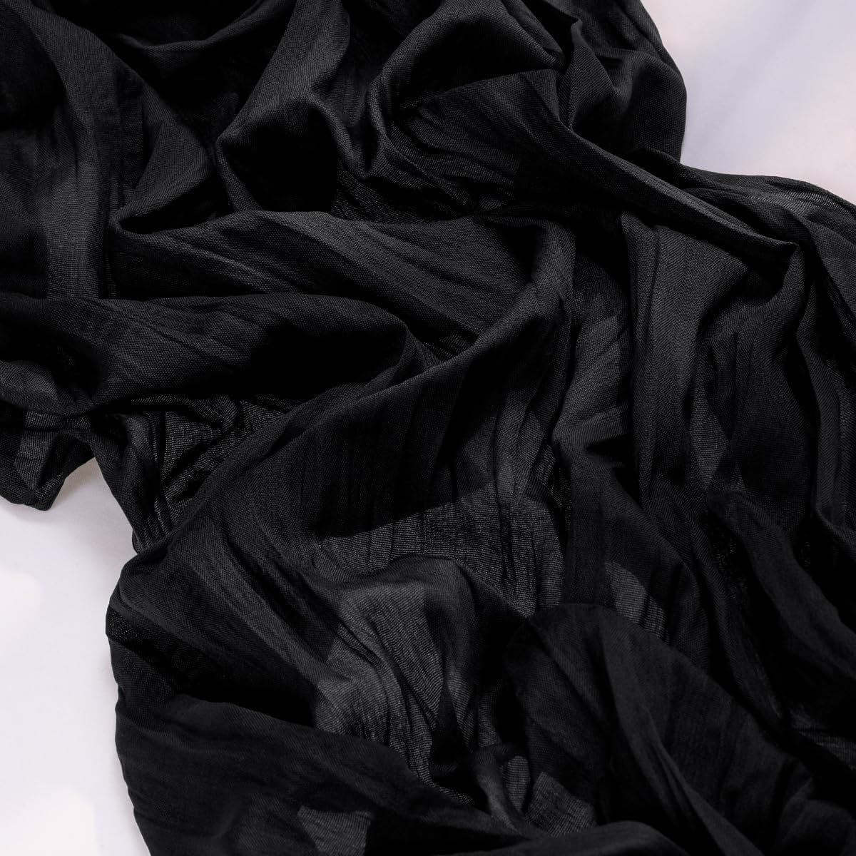 MLMC Black Halloween Table Runner 10ft Rustic Gauze Cheesecloth Table Runner Fall Decor 35x120 Inches for Halloween Party Bridal Shower Anniversary Events Decor