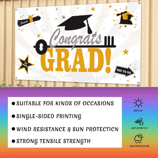 Custom Banners and Signs Customize Banner Outdoor with Photo Image Text Personalized Banner for Business Birthday Graduation Parties Indoor 3'x3'