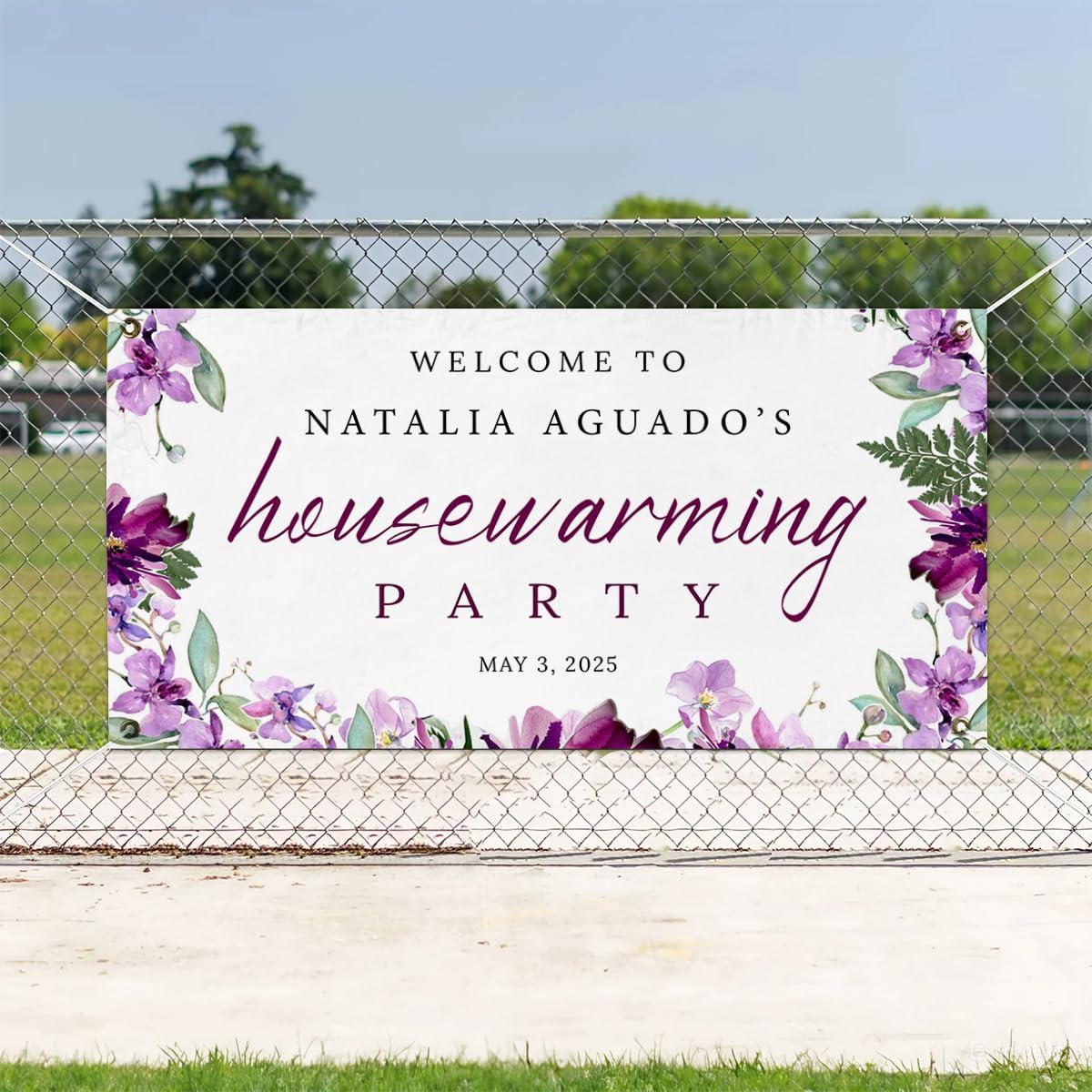 Personalized Housewarming Party Welcome Banner Decorations Double Sided Printing And Various Sizes #17