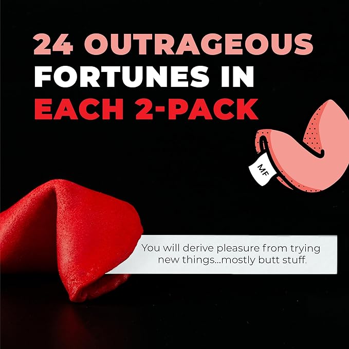 Miss Fortunes, Funny Fortune Cookies, The Two-Pack Shakur, Written by Professional Comedy Writers (Multi-pack of 2 Dozen Cookies) (Dirty Dozen + Fortunes Against Humanity)