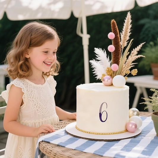 Rose Gold Acrylic Wedding Number Cake Decoration 0-9 - Cake Topper for Birthday Party Wedding Anniversaries, Party Cakes and Personalized Celebrations Setup,Style 3