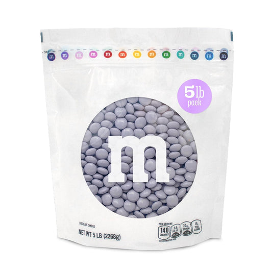 M&M’S WORLD M&M’S Light Purple Milk Chocolate Candy - 5lbs Resealable Purple Candy Pack for Easter, Mother's Day, Graduations, Birthday Parties, Weddings, Celebrations, Birthday Decor, and more