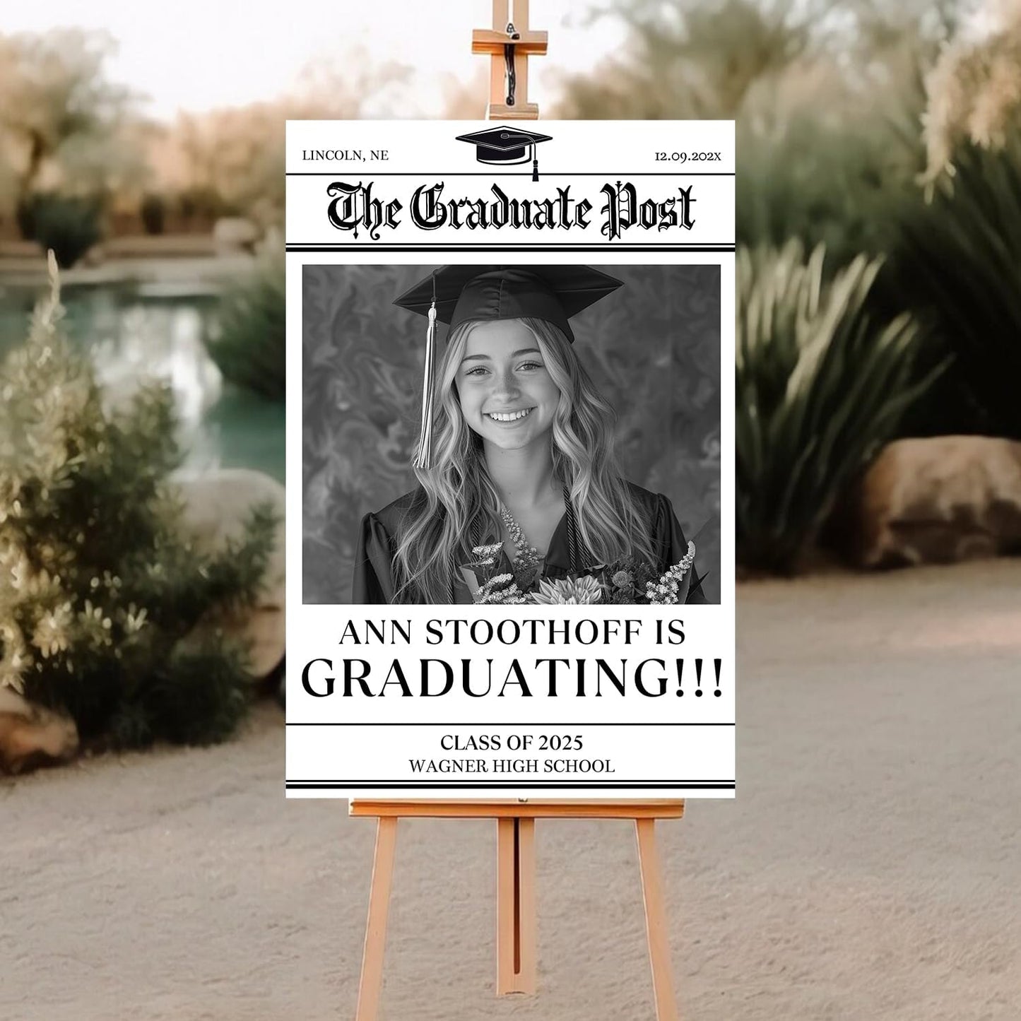 Graduation Welcome Sign, Senior College Graduation party welcome sign, Simply Graduation Party Sign, Graduation Party, Personalized Welcome To Name Graduation Party Class of Year Sign