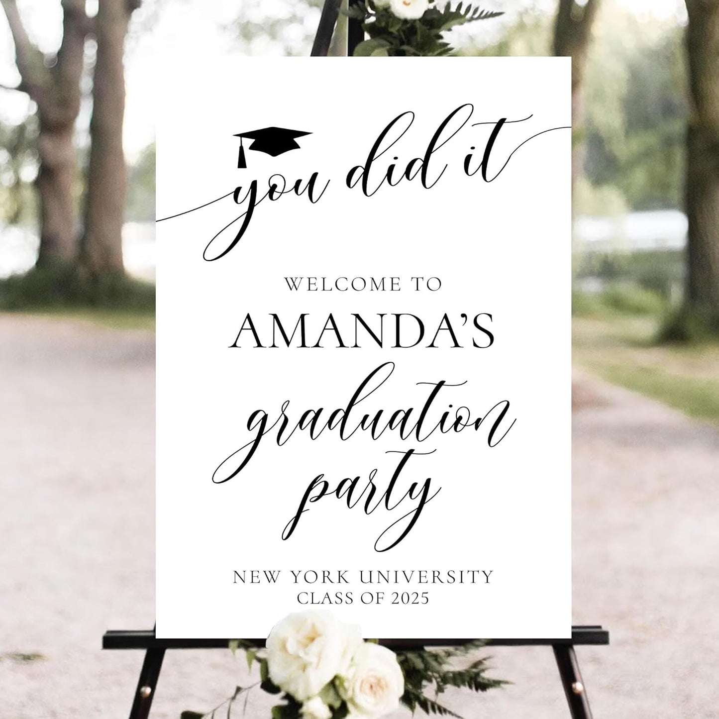 Personalized Graduation Party Welcome Sign, Graduation Decorations Senior 2025 Sign, Graduation Signs Class Of 2025, High School, College Graduation, Congrats Grad Sign, You Did It Graduation Sign