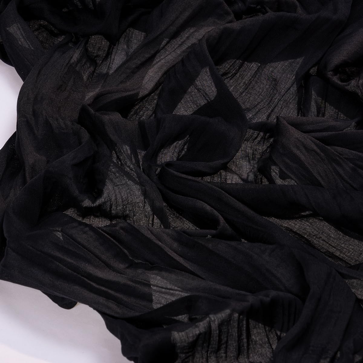 Socomi 3pcs Black Halloween Cheesecloth Table Runner Boho Rustic Gauze 120 inch 10FT Cheese Cloth Runner for Wedding Party Baby Shower Birthday Home Decor Holiday Decorations