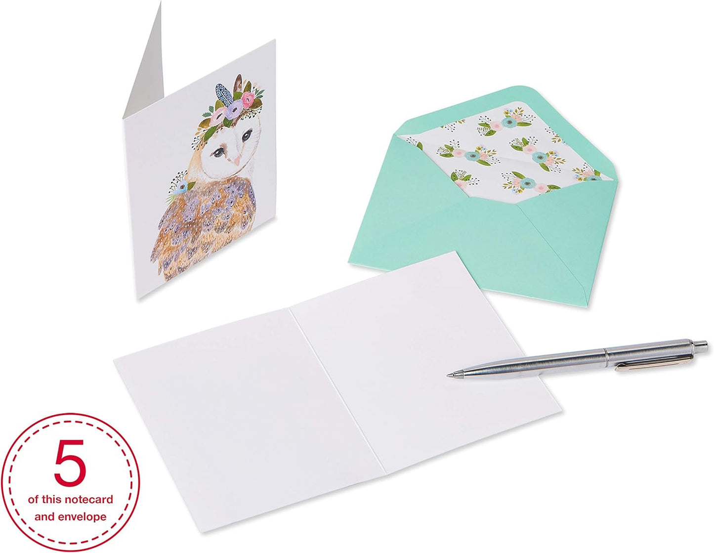 Papyrus Blank Cards with Envelopes, Woodland Animals (20-Count)