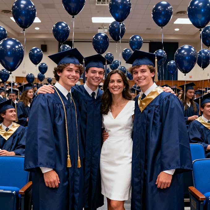 Patimate Navy Blue Balloons 100 Pack 12 Inch Matte Navy Blue Latex Balloons for Birthday Graduation Wedding Independence Day Nautical Retirement Patriotic Party Decorations