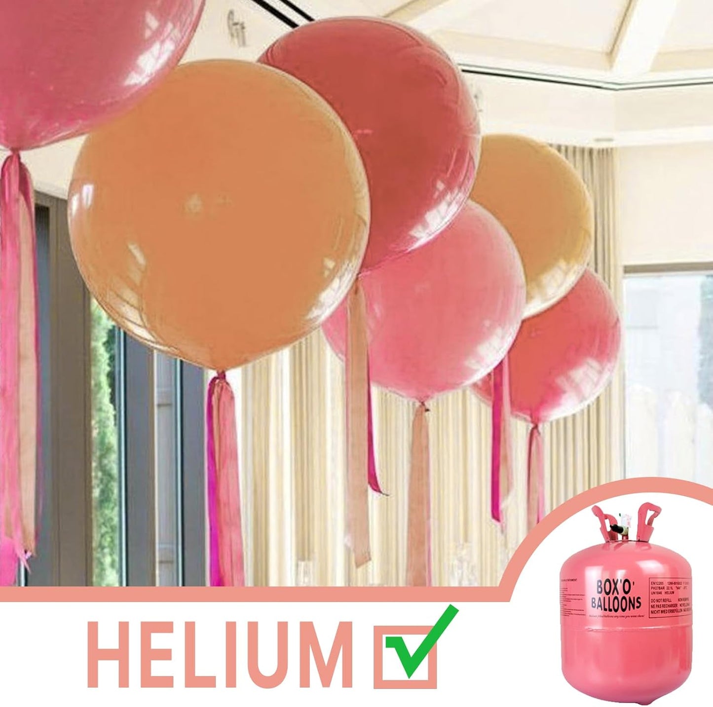 PartyWoo Dusty Pink Balloons 4 pcs 36 Inch Extra Large Big Jumbo Giant Blush Pink Dusty Rose Latex Helium Balloons for Baby Shower Bridal Shower Boho Theme Princess Birthday Party Decorations Pink-F01