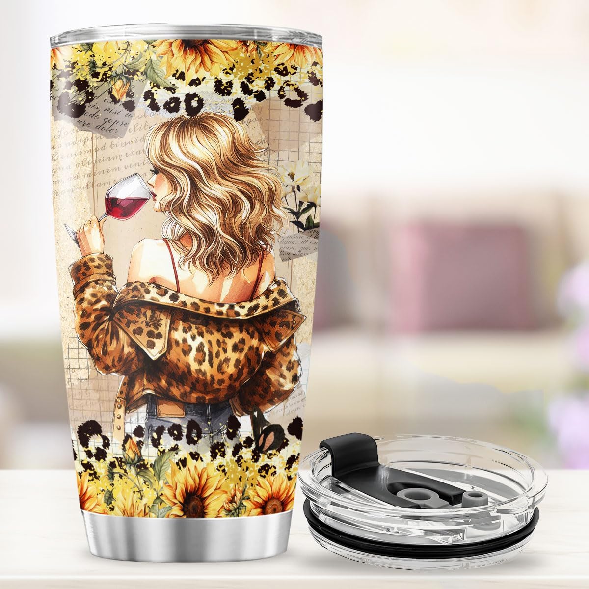 Retirement Gifts for Women 2025, A Wise Woman Once Said I'm Outta Here Cup, 20oz Stainless Steel Tumbler with Floral Wine Design, Funny Goodbye Gift for Coworkers, Friends, Sisters