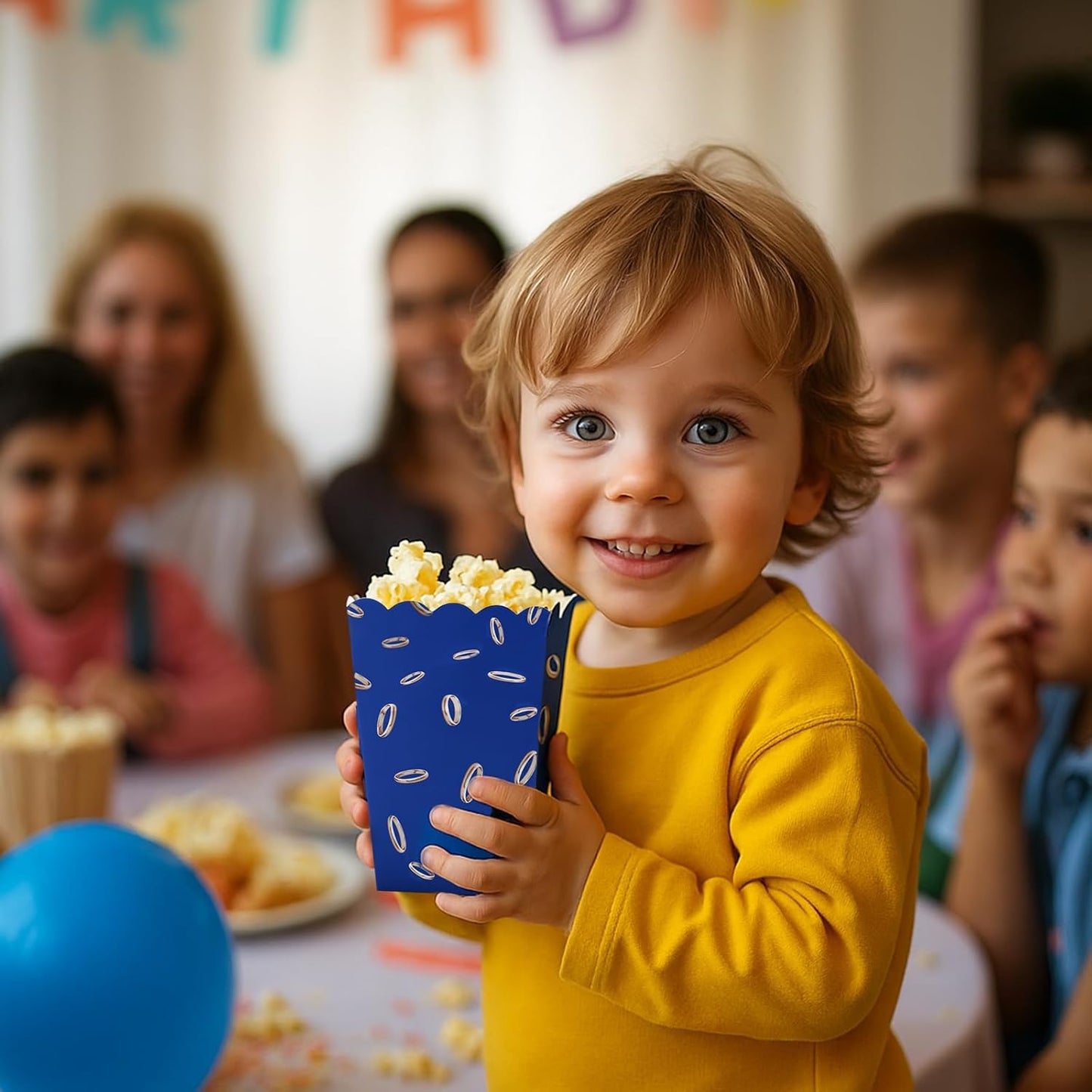 24Pcs Party paper Popcorn Box, Anime Popcorn Box Mini Disposable Popcorn Cup, Snack Candy Fries Container, Apply to Weddings Movie Night Birthdays Halloween Christmas Family Graduation Parties