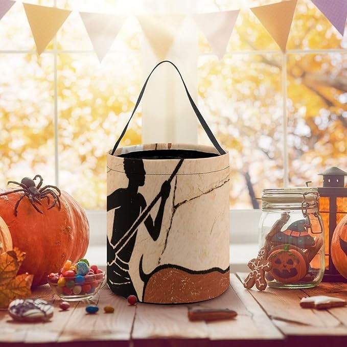 Halloween Candy Bucket - Ethnic Tribe Trick Or Treat Candy Bag, Gift Bag for Party Favor Supplies