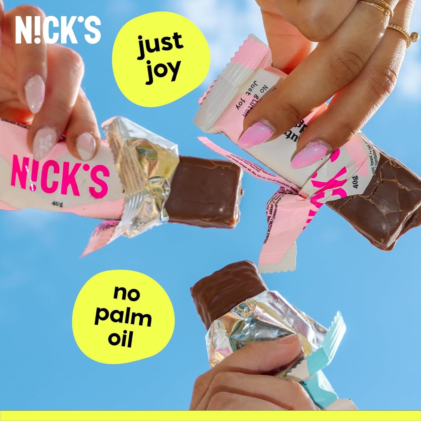 Nick’s Keto Chocolate Candy Bars Bundle, Coconut & Peanuts n Fudge, 15 x 40g Each – No Added Sugar, 3g Net Carbs, Gluten Free, Only 160–180 Calories, Low Carb Candy Snack, 30 Bars total