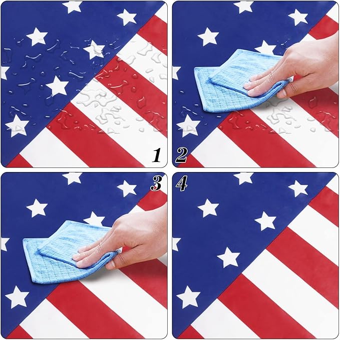 Childom 2 Pack Patriotic Tablecloths,Patriotic Decorations 54" x 108" Disposable American Flag Tablecloths for Event Accessories,Plastic Table Cloth for Veterans,July 4th,Picnic,Dinner,Party Supplies