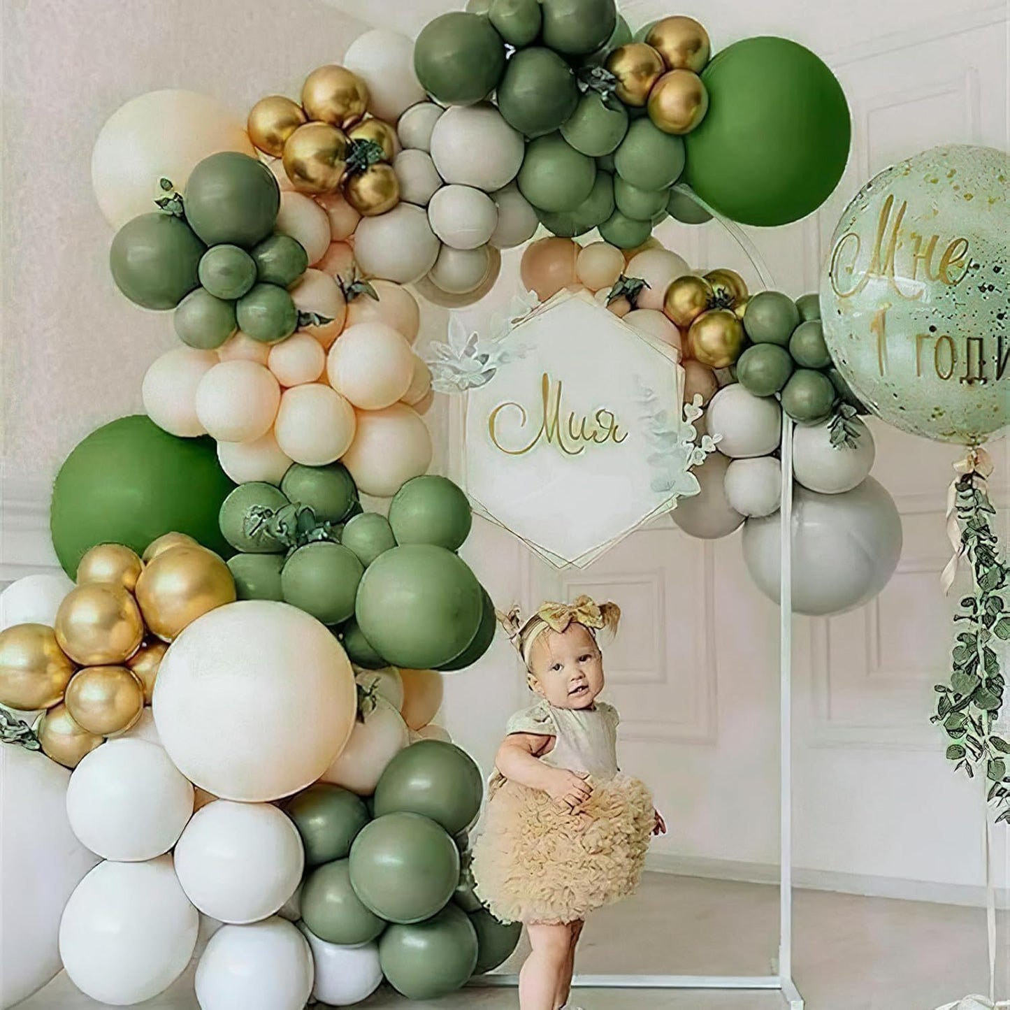 PartyWoo Sage Green Balloons 140pcs Different Sizes Pack of 18 12 10 5 Inch Olive Eucalyptus Dusty Green Boho Neutral Balloon Arch Kit for Jungle Forest Dinosaur Birthday Party Decorations Green-F81