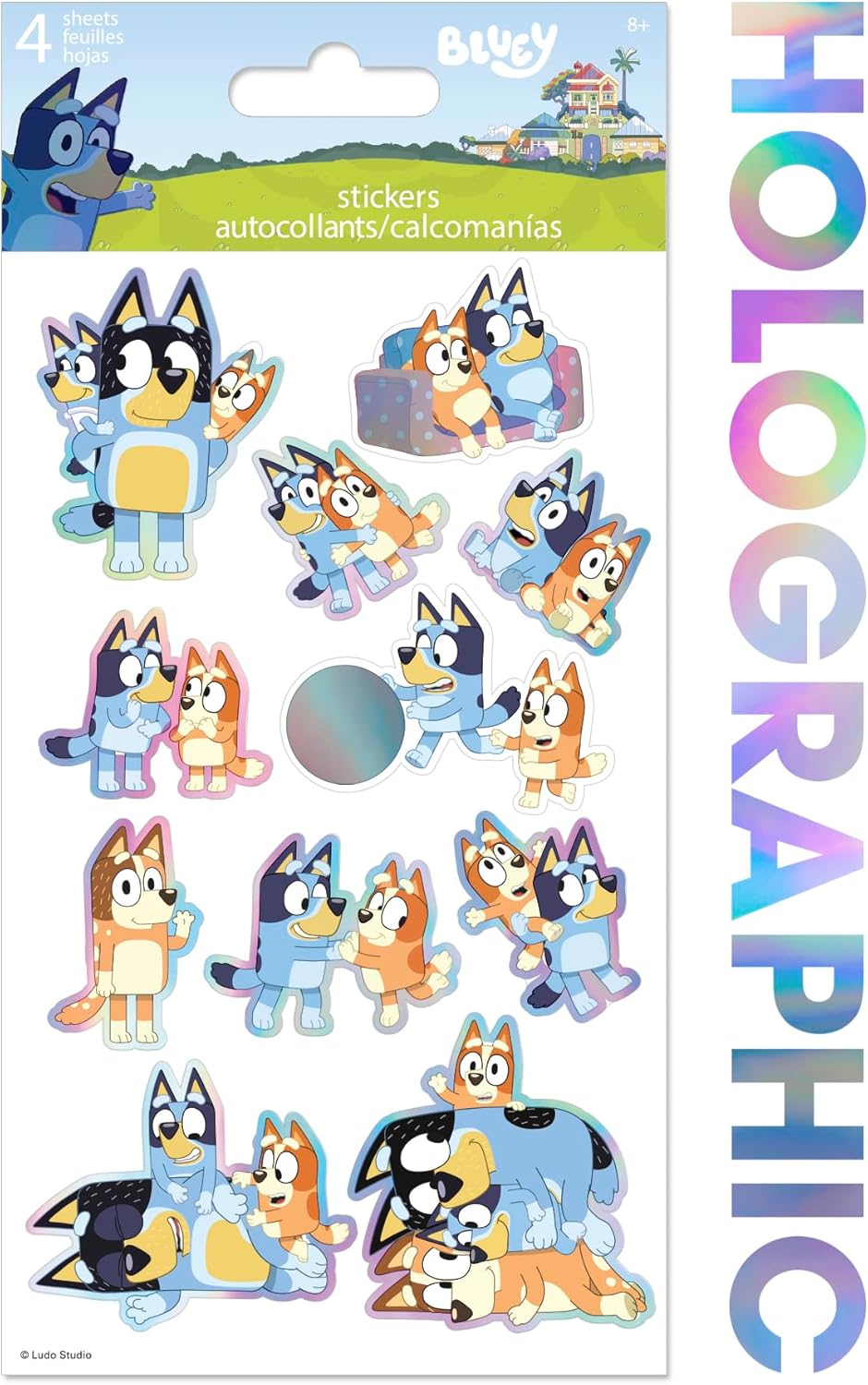 Bluey Holographic Stickers Pack
