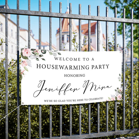 Personalized Housewarming Party Welcome Banner Decorations Double Sided Printing And Various Sizes #3
