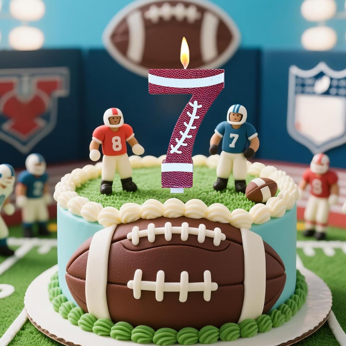 Football Birthday Number Candles for Cake Brown Number 11 Candle Football Cake Topper Cupcake Topper for Football Birthday Party Decorations Supplies Favors
