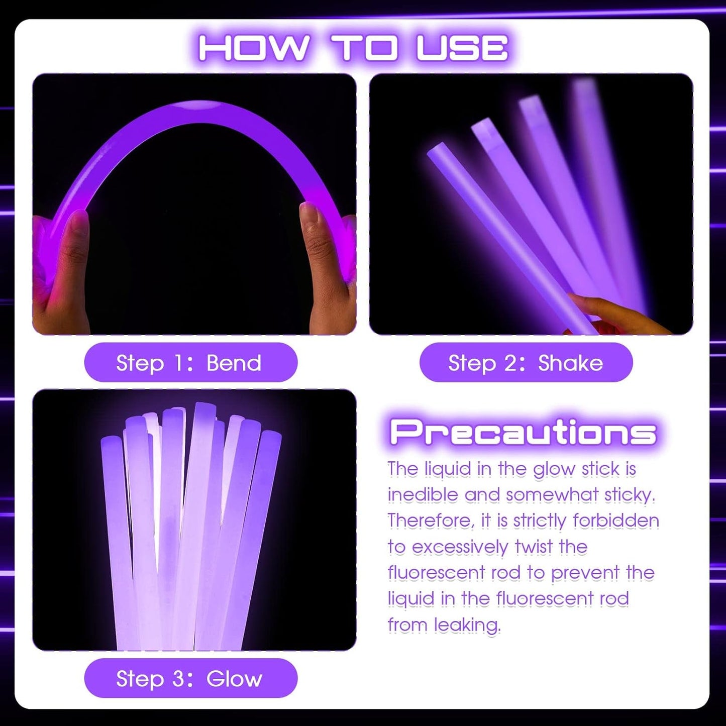 Lewtemi 10 Pcs Large Glow Sticks Big Giant Jumbo Halloween Christmas Emergency Light Stick for Camping Accessories, Survival Kit