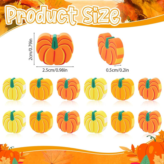80pcs Mini Pumpkins Halloween Fall Mini Pumpkins Polymer Clay Ornaments Autumn Table Decor Scatters Fall Bowl Vase Filler for Thanksgiving Halloween Fall Decoration