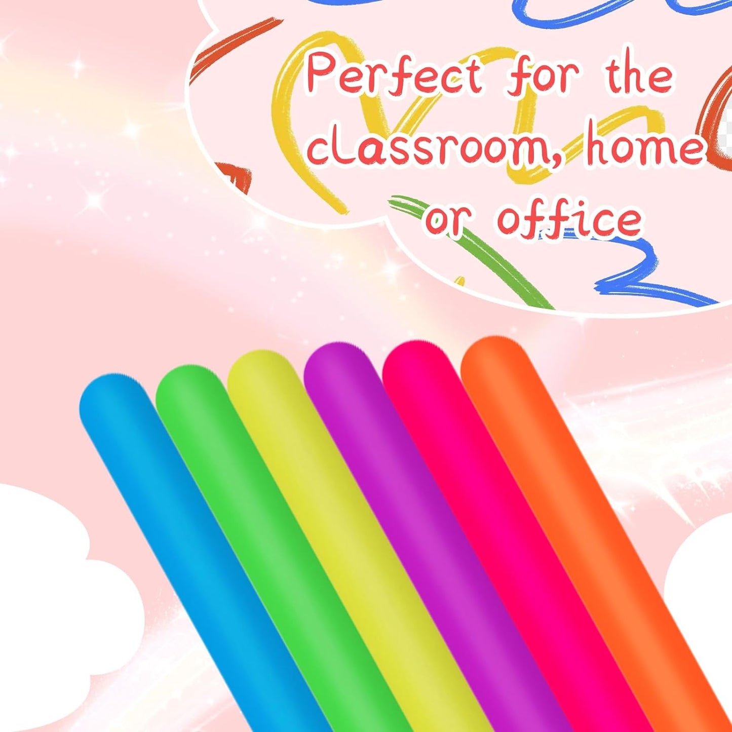 100 PCS Colorful Stretchy Fidget Strings Sensory Toys, Carnival Prizes Fidget Stress Relief Toy for Classroom Prize Children Gift Birthday Party Favors Kids 4-8 8-12