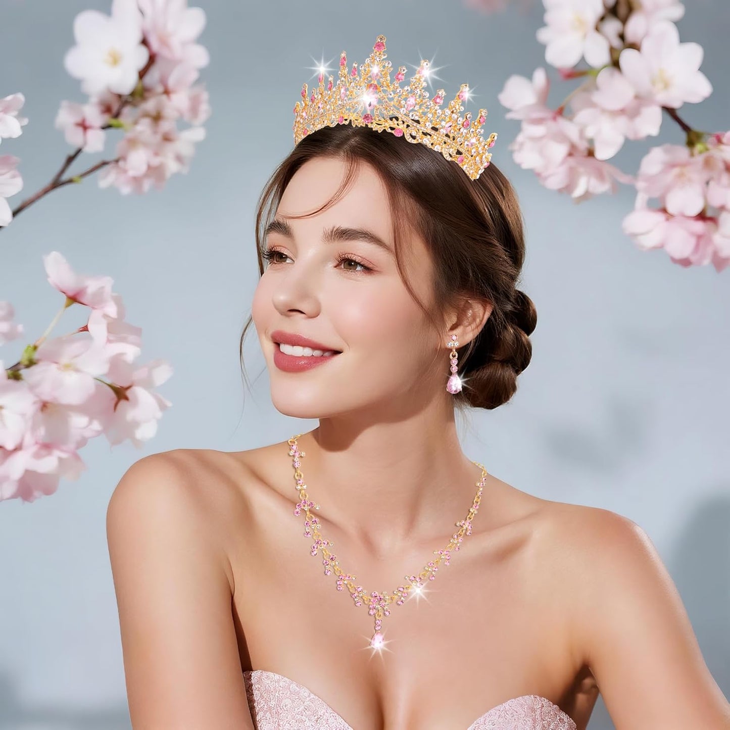 Kamirola Crystal Crowns and Tiaras Headband for Girl or Women Birthday Party Wedding Prom Bridal Halloween Christmas （TR19）
