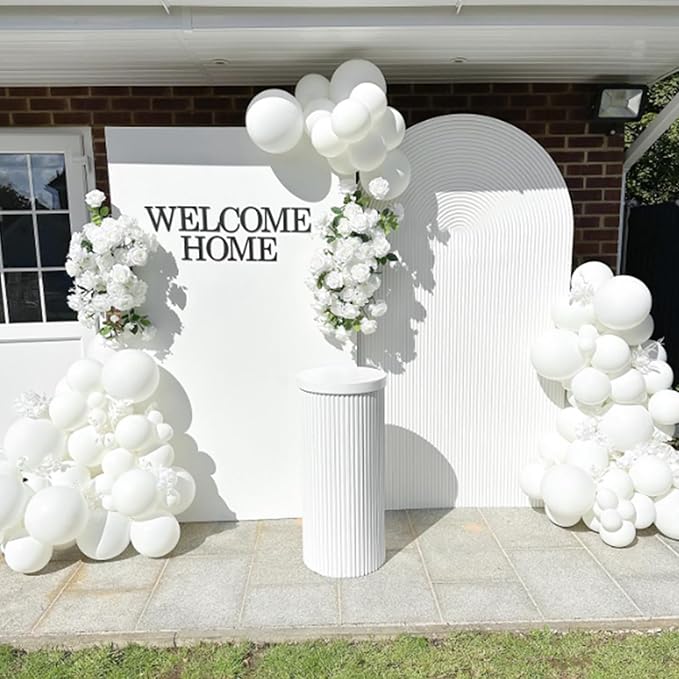 White Balloons 12 inch, White Latex Balloons 50pcs Party Balloon for Engagement Bachelorette Bridal Shower Wedding Party Birthday Decorations