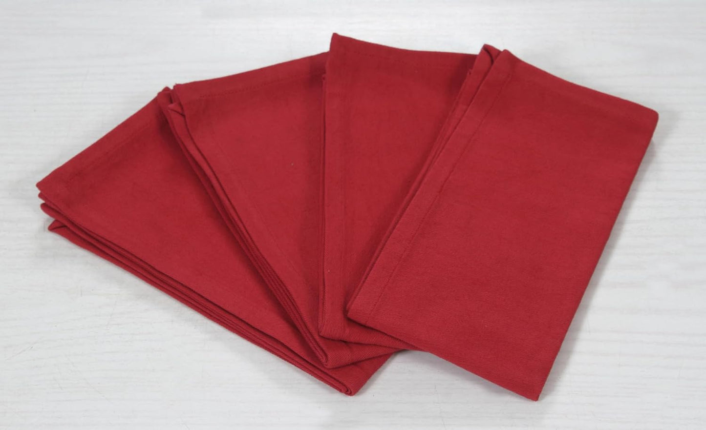 ANA Cloth Napkins Set of 12 (17.5x17.5) inch 100% Cotton Dinner Napkin Washable Hotel Quality Reusable Kitchen & Table Linen for Fall Thanksgiving Family Dinners Weddings & Everyday Use - Burgundy