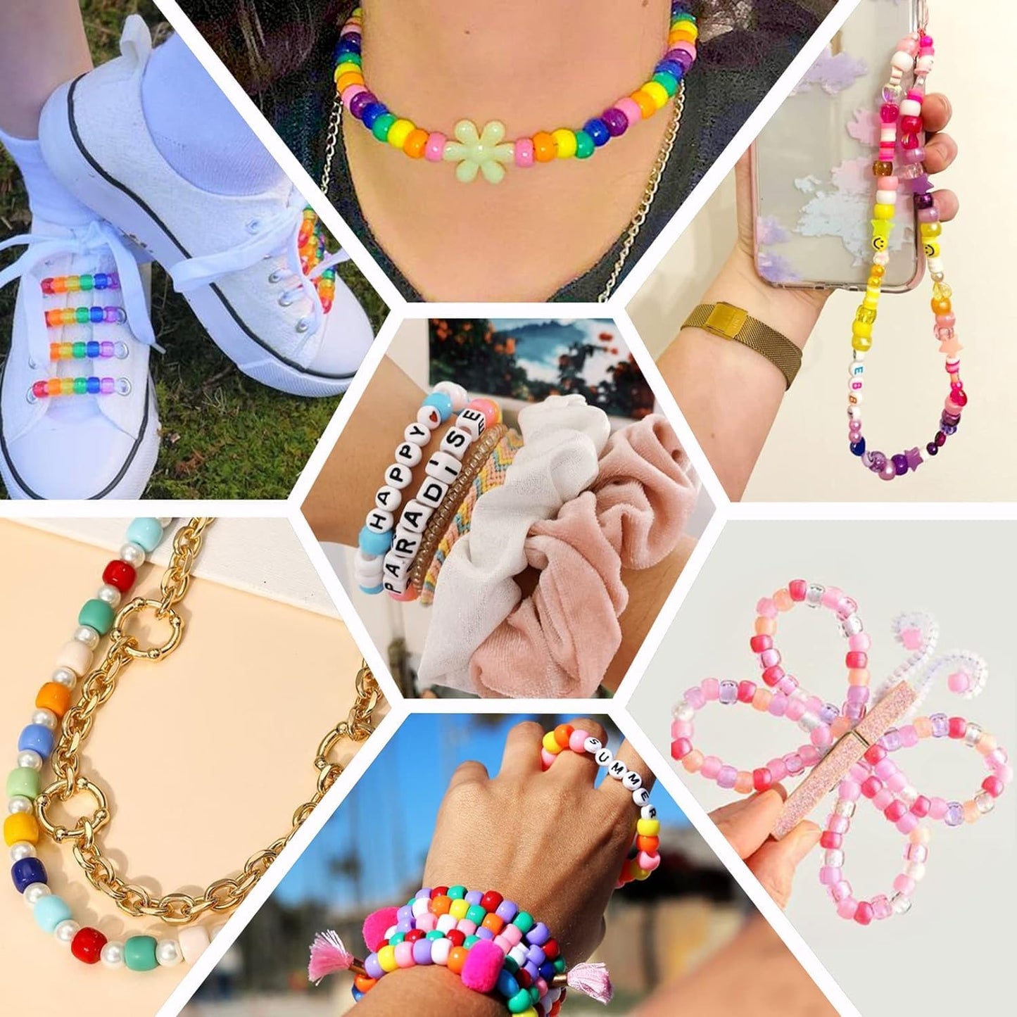 YMSDZHL 11000+PCS Clay Beads Bracelet Making Kit,24 Color DIY Flat Preppy Beads for Friendship Jewelry Making,Polymer Heishi Beads with Charms Gifts for Teen Girls Crafts for Ages 4-12