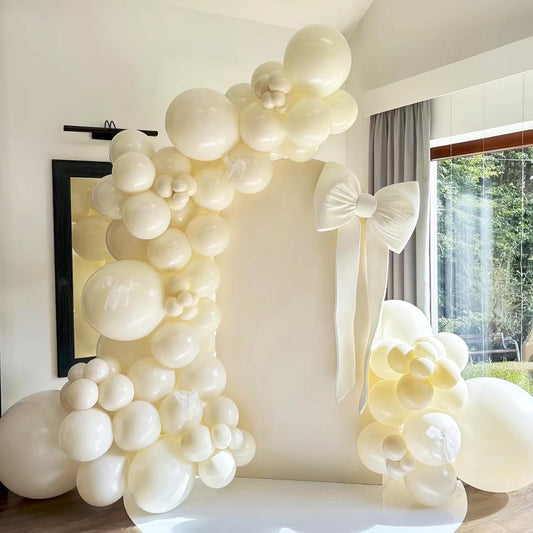 Ivory White Balloons - Ivory White Balloons Different Sizes 18 12 10 5 Inches, Whites Balloon Garland Arch for Safari Party Birthday Baby Shower Bridal Shower Neutral Decorations(IvoryWhite)