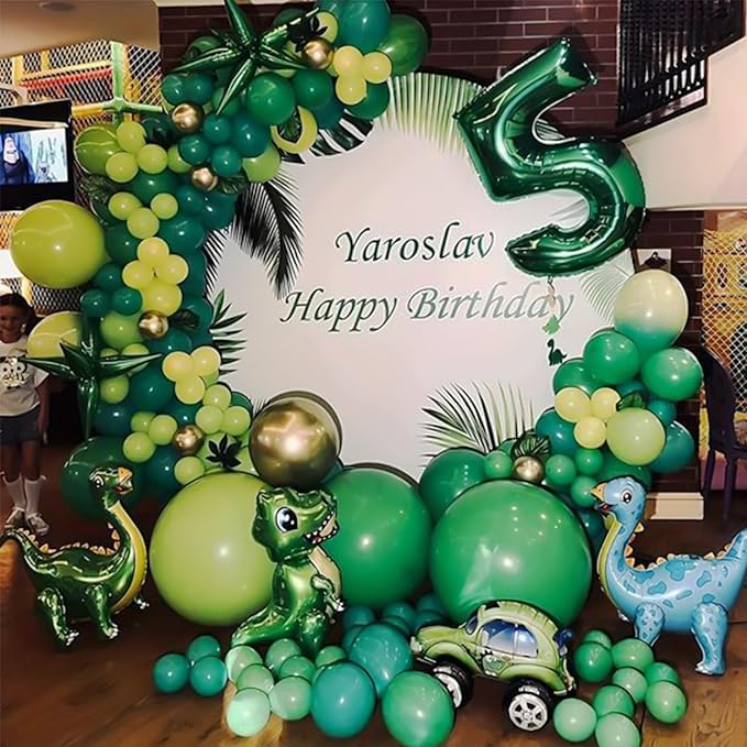 RUBFAC 120pcs Balloons for Birthday Baby Shower Graduation Anniversary Wedding Party Supplies Garland Arch Decoration,12 Inches,Dark Green