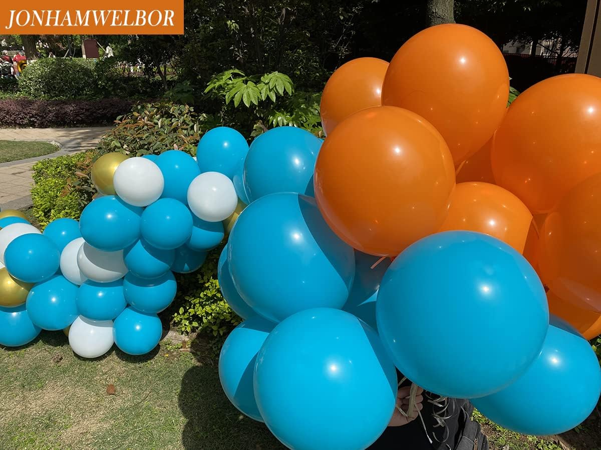 Jonhamwelbor Orange Balloons 12 inch 100 Pack Orange Latex Balloons Helium for Halloween Autumn Party Decoration Balloon