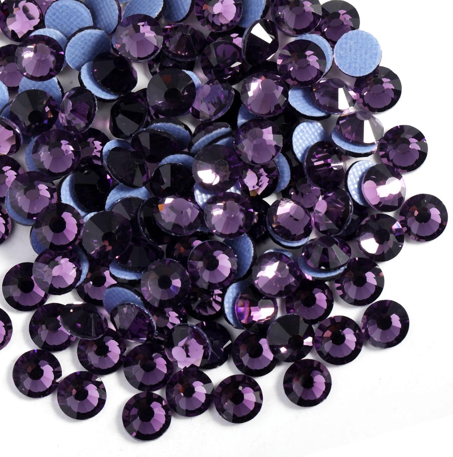 Beadsland Hotfix Rhinestones, 1440pcs Flatback Crystal Rhinestones for Crafts Clothes DIY Decoration, Tanzanite, SS20, 4.6-4.8mm