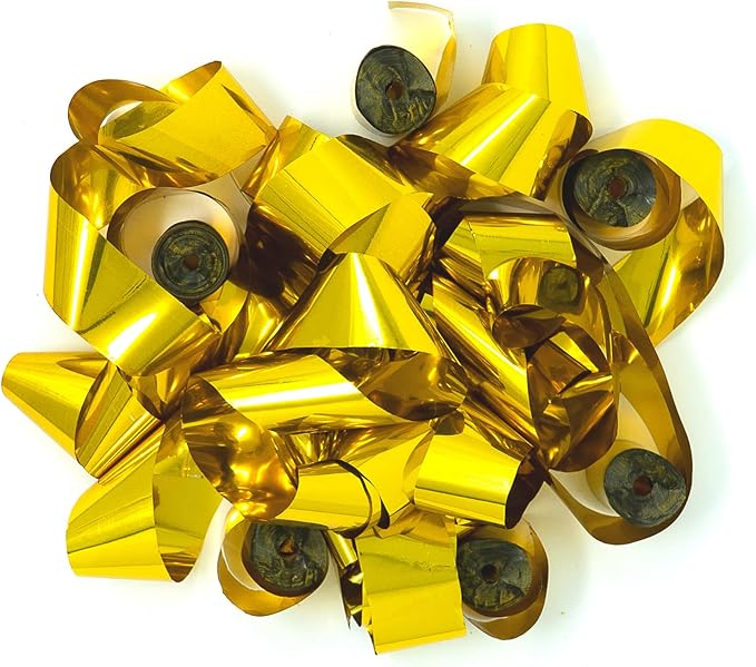 Ultimate Confetti - Gold Metallic Confetti Streamers - 20 Rolls (1" x 30')