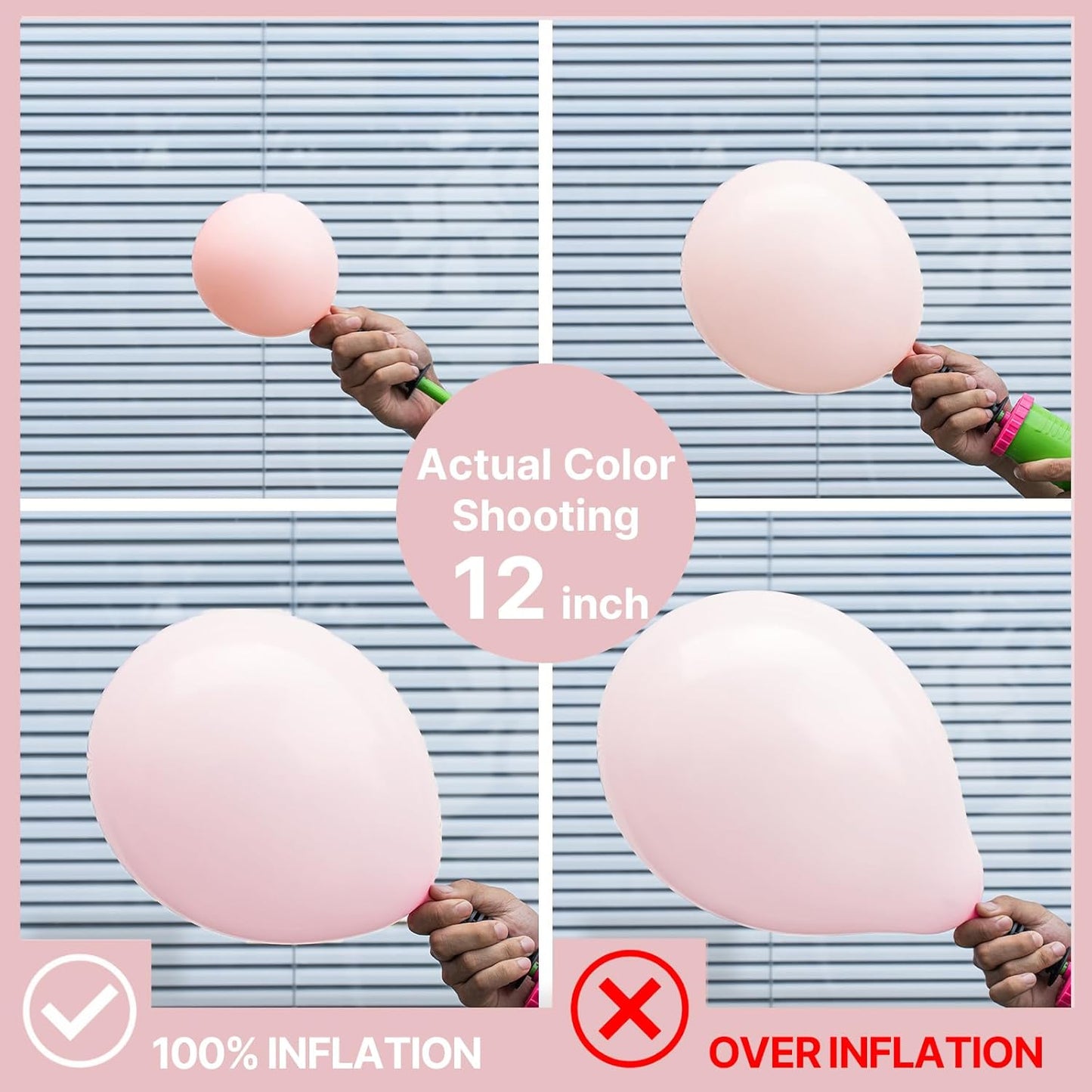 PartyWoo Pale Pink Balloons 140pcs Different Sizes of 18 12 10 5 Inch Light Pastel Baby Pink Balloon Arch Kit for Engagement Bachelorette Baby Shower Easter Birthday Party Decorations Pink-Q01